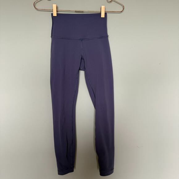 Lululemon Women Wunder Under High-Rise 7/8 Leggings Size 2 Lavender Yoga Workout - Picture 1 of 6